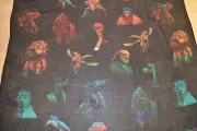 PAUL SMITH Neon Men in Black Movie Light Weight Unisex Scarf New Rectangle Alien