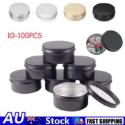 10-100X 10/30/100ML Aluminum Cosmetic Pot Lip Balm Container Wax Oil Empty Jar