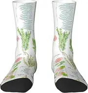 [Ghjkfbf] Springtime Herb Garden Print Novelty Unisex Socks Colorful Stylish Crew Socks Casual Dress Gifts For Men Women