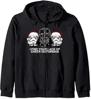 [STAR WARS] Darth Vader Lack Of Cheer Is Disturbing Holiday Zip Hoodie