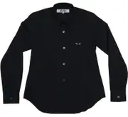 [COMME des GARCONS PLAY] 女式黑色心形襯衫