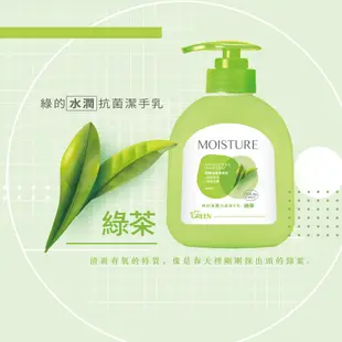 GREEN MOISTURE 水潤抗菌洗手乳加侖桶-朦朧之戀(綠茶)3800mlx1 (7.1折)