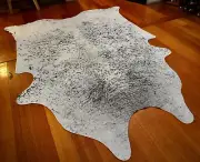 Cowhide - A Light Black Speckle - A Beautiful Speckle Park Premium Cowhide Rug