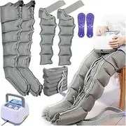 Full Body Waist Arm Leg Relax Instrument, 6 Cavity Electric Air Compression For Lymphatic Drainage Foot Massager, Timed And Adjustable Pressure QiuShuiDr(Machine+two Legs)