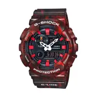 在飛比找momo購物網優惠-【CASIO 卡西歐 G-SHOCK 系列】潮汐衝浪酒紅大理