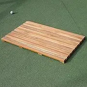 Organizedlife Teak Wood Bath Mat Non-Slip Bathroom Wooden Floor Mat Square Large for Spa Home or Outdoor 80 x 48 cm