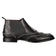 Dolce & Gabbana Ankle Boots Shoes Marsala with Rivets Black 11051