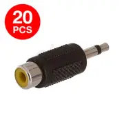 20 PCS 3.5mm Mono Male Plug to RCA Female Jack Adapter Audio Connector Converter