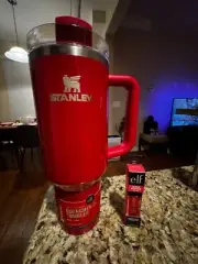 New STANLEY X ELF Red Delicious Collab Tumbler With Elf Lip Oil Valentine’s