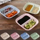 Double Compartment Seasoning Dish Home Plate Dipping Plate and Grilling CF U1P9