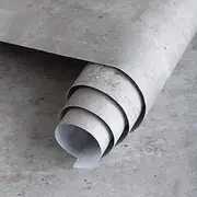 40cmx3m Light Grey Concrete Peel and Stick Wallpaper Self Adhesive Removable Thick Contact Paper Modern Industrial Cement Textured Matte Stick On Wallpaper Waterproof Kitchen Vinyl Wrap for Cabinets