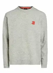 Diesel men's K-Casy Pullover Melange Grey Wool Sweater - XXL / 2XL -retail $348