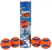 Chuckit! Ultra Fetch Toys 4 Pack Canister Medium Balls Dog Toy