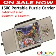 Portable Jigsaw Puzzle Carrier Board 1500 Piece Mat Jig Saw Safe Carry Case Hol