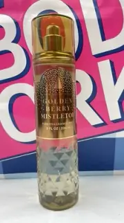 Bath & Body Works GOLDEN BERRY MISTLETOE FINE FRAGRANCE BODY MIST 8Fl