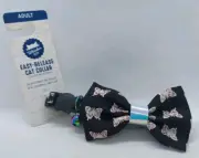 Whisker City Butterfly Print Bow with Bell Easy Release Adult Cat Collar