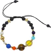 [SING F LTD] Solar System Universe Galaxy Bracelet Handmade Natural Stone Bead Bracelet Eight Planets In The Solar System Bracelet Birthday Valentine's for Friends Family