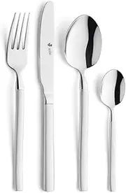 Paul Wirths Bali 5100 Cutlery Set 24 Pieces Rust-Proof Satin and Dishwasher Safe Cutlery for 6 People 18/10 Stainless Steel Cutlery with Cutlery Tray