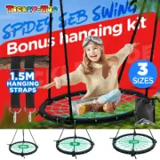 Spider Spidey Web Tree Swing Round Hammock Outdoor Playground w Hanging Straps