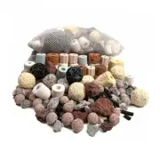 Biological Filter Media - Bio Balls Ceramic Rings Set with Mesh Bag for