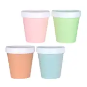 4 Pcs Reusable Yogurt Cups Round with Lids Small Food Containers