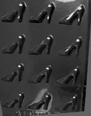 D092 Bite Size High Heel Shoes Chocolate Candy Soap Mold with Instructions