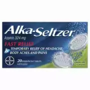 Alka-Seltzer Pain Relief Effervescent Tablets Lemon-Lime 20 Pack