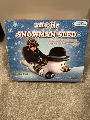 Inflatable Christmas Snowman Slider Snow Tube Sled 45" x 23" x 10" | NEW! ✨️☃️