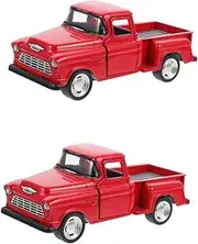 2pcs Pickup Truck Model Car Automotive Little Blue Truck Boys Toys Truck Vehicle Model Miniture Decoration Bus Off Road Truck Model Small Truck Toy Small Truck Model Alloy Red HAWILLOSCH