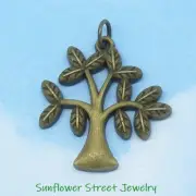 Tree Charm Pendant Antique Brass Bronze Tone 06027-P Tree of Life
