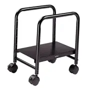 Computer Tower Stand, Height Adjustable PC Stand for Under Desk, Mobile Black