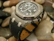 Pitone Black Python Leather Strap For Audemars Piguet Royal Oak Offshore