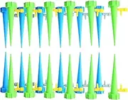 Self-Watering Spikes | Self-Watering Spikes for Outdoor Plants - Drip Irrigation Stakes with Adjustable Control Valve 24x for Office Vacation Lawn Patio Garden