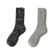 BAPE A Bathing Ape MELANGE SOCKS 黑色 灰色 麻花 中筒襪 長襪【1E70183009】