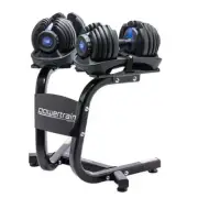 Powertrain Adjustable Dumbbells Set Home Gym Exercise Free Weights 48kg w/ Stand