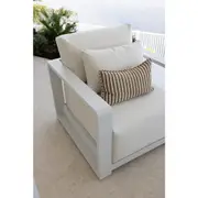 Whitehaven 2+1+1 Outdoor Aluminium Lounge Set with Sunbrella Cushions with Santorini Coffee Table - Outdoor Aluminium Lounges