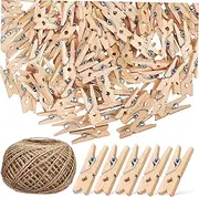 STOBAZA 1 Roll Twine Clip Set Natural Rope Jute Twine with Clips Jute Rope Jute Twine for Wrapping Twisted Twine Rope Twisted Jute Twine Natural Jute Twine Twine