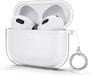 Clear Case for AirPods 3 Case Cover (2021), Protective Case with Keychain, Clear Soft TPU Transparent, Shockproof Yellow-Restraint Anti-Scratch Case for Airpods 3rd Generation