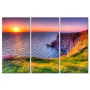 Cliffs of Moher Ireland Sunset Seascape Wall Art Decor Poster Painting On Can...