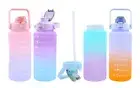 2 litre Motivational Drink Bottle with Carry Handle Time Marker Water Bottle