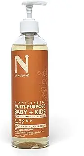 Dr. Natural Multi-Purpose Baby Plus Kids Soap - Body Wash and Baby Shampoo - Gentle Baby Soap with Shea Butter - Newborn Safe - Almond - 473 ml