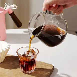 BINCOO 粉色手沖咖啡壺 家用分享壺 過濾杯 磨豆機 咖啡器具套裝 600ML