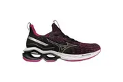 Mizuno | Womens Wave Creation 23 Waveknit Performance Running Shoes (Black/Purple)