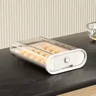 Egg Tray Easy Access Space Saving Drawer Rolling Type Fridge Egg Holder Thick