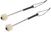 Bass Drum Drumstick Wool Felt for Head Percussion Instrument Mallets Timpani Stick with Stainless Steel Handle