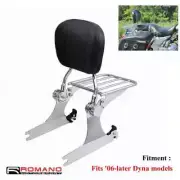 Motorcycle Rear Backrest Sissy Bar Luggage Rack For Harley Dyna Super Glide FXDC