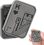 ITOKEY Fidget Toys Adults, Poker Card Fidget Toy, Metal Fidget Slider to Relieve Anxiety and Stress, Cool Desk Toys for Office, Magnet Fidget Toy for Men Adults ADHD