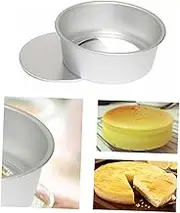Hoement 5 Inch Round Cake Pan Removable Bottom Anodized Aluminum Set of 2 Non-Stick Surface for Easy Release Clean