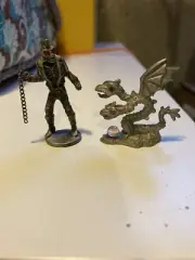 Spoontiques Pewter Dragon + Skeleton Mini Figurines