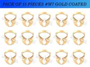 15 PCS Endo #W7 Dental Rubber Dam Clamps Endodontic Tooth Holder Gold Coated